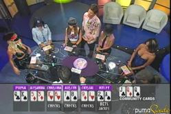 Puma Swede strips during a poker game and  gets fucked by horny hung players.